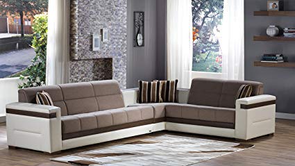 Amazon.com: Moon Sectional Sofa Bed in Platin Mustard: Kitchen & Dining