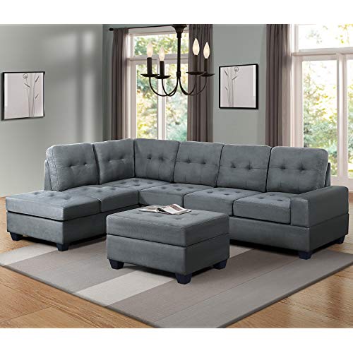 Chaise Sectional Sofas: Amazon.com