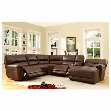 6 Pc Blythe Collection Brown Bonded Leather Match Upholstered