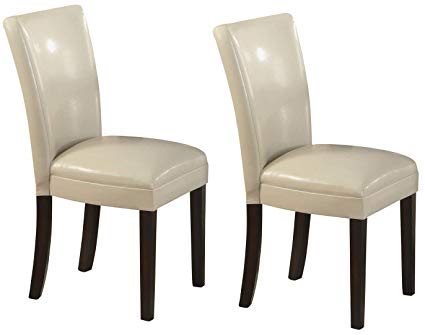 Amazon.com: Carter Upholstered Dining Side Chairs Cappuccino and