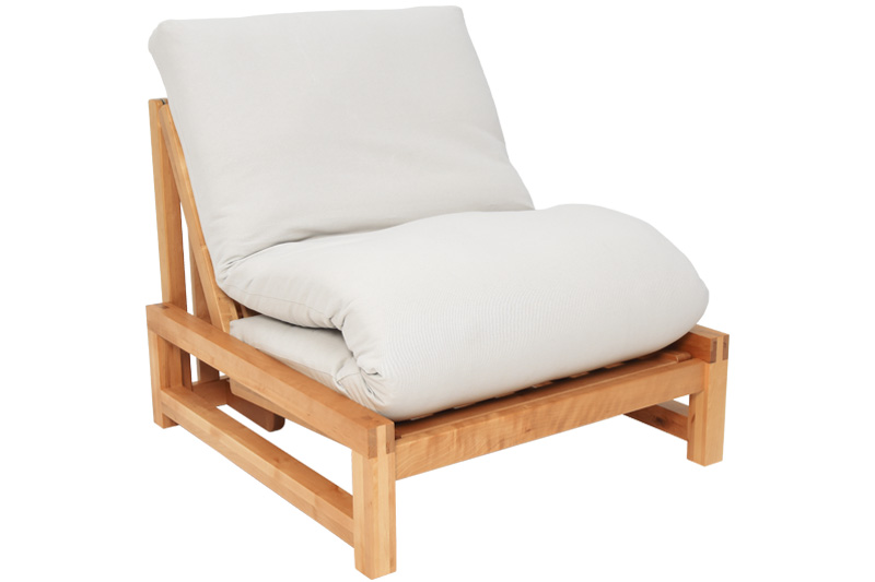 Single Seater Birch wood Sofa Bed | Futon Company