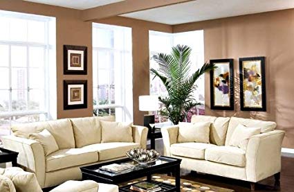 Amazon.com: Coaster Home Furnishings 2pc Sofa & Loveseat Set Cream