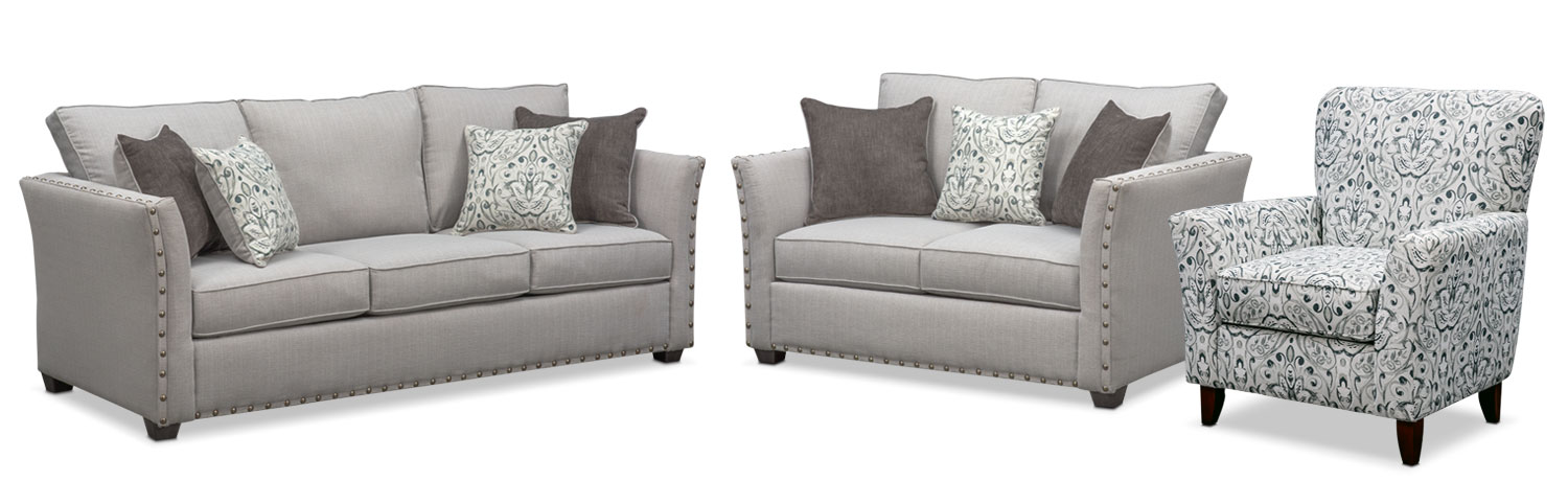 Mckenna Sofa, Loveseat, and Accent Chair Set | Value City Furniture