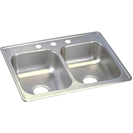 Dayton D225194 Equal Double Bowl Top Mount Stainless Steel Sink
