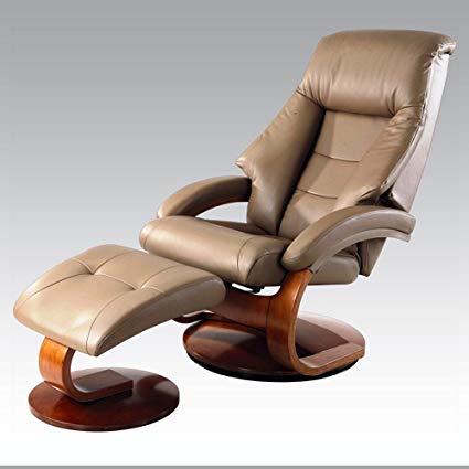Amazon.com: Rests Luxury Leather Recliner Swivel Chairs with Ottoman