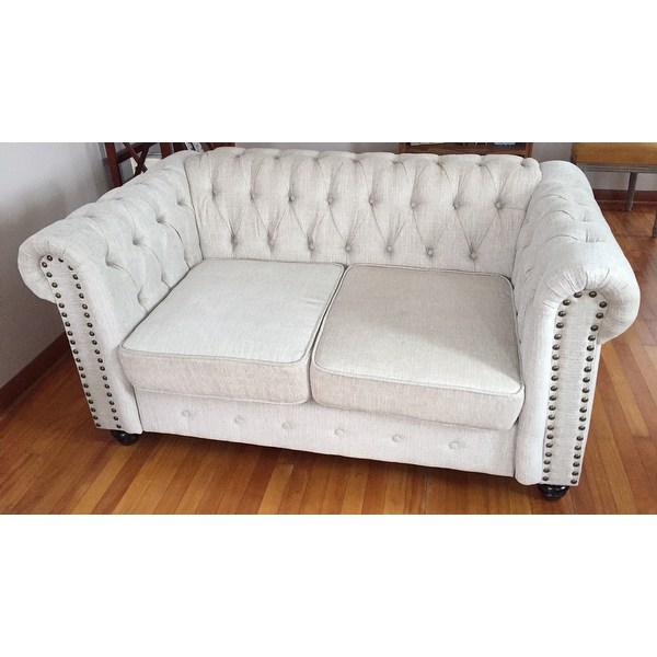Shop Best Master Furniture Tufted Upholstered Loveseat - Free