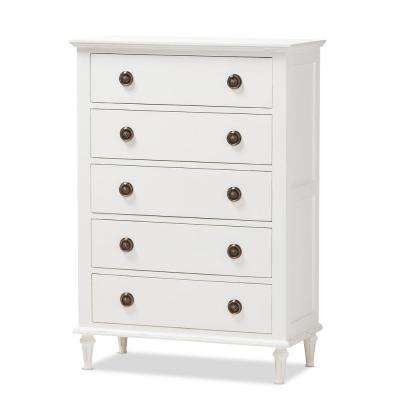 15.75 in - Chest of Drawers - White - Dressers & Chests - Bedroom