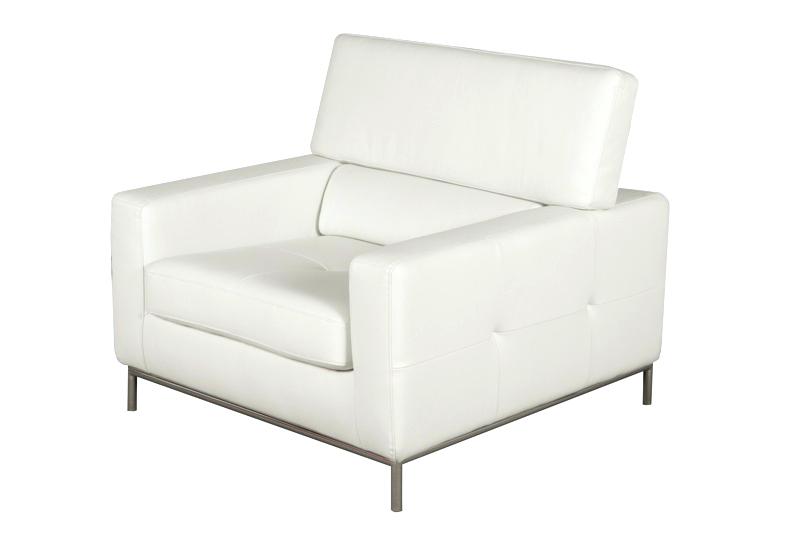 Contemporary White Leather Armchairs, Modern White Leather Chairs