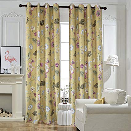 Amazon.com: Bright Flower Yellow Curtains Valance - Anady Top 2