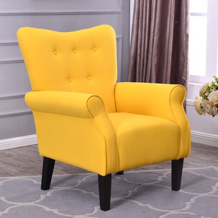 Belleze Modern Accent Chair Roll Arm Living Room Bedroom