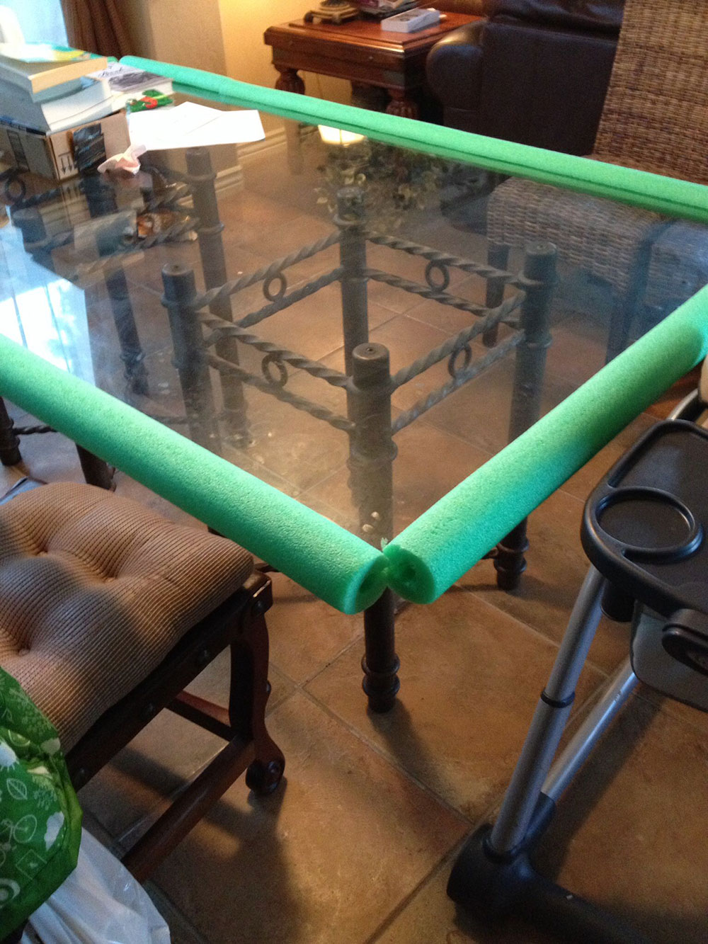 Table edges pool noodle hacks to make your life easier