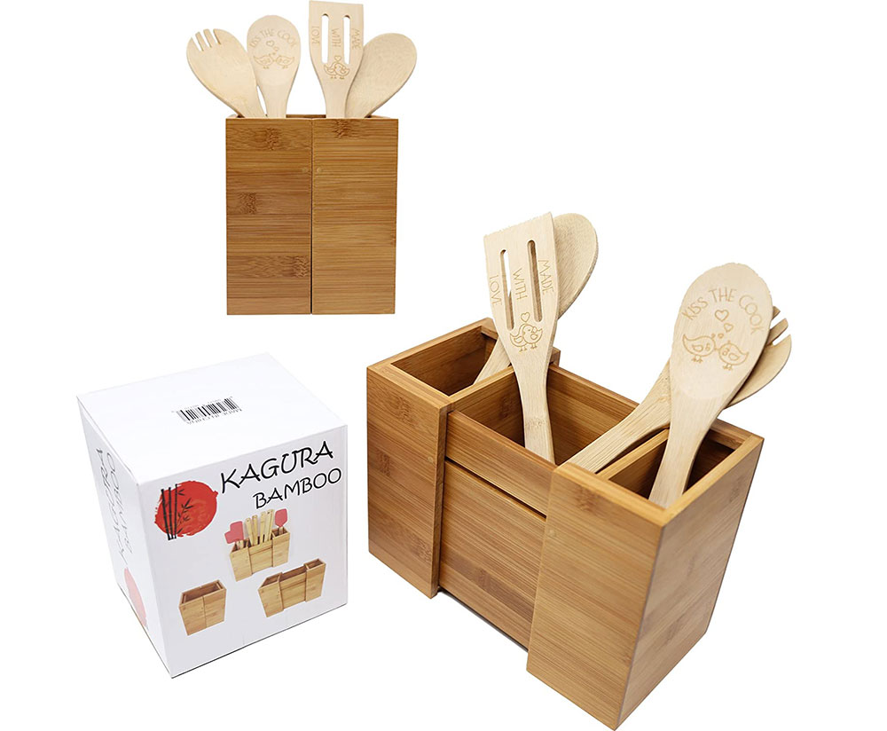 KAGURA BAMBOO Extendable Utensil Holder What is the best kitchen utensil holder out there?