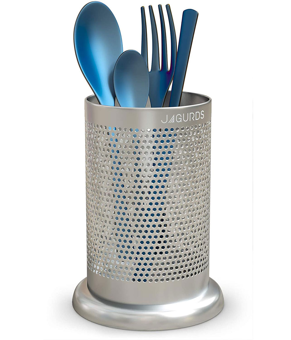 Jagurds stainless steel utensil holder What is the best kitchen utensil holder out there?