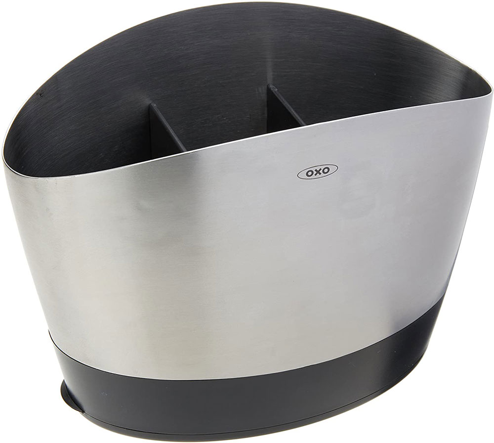 OXO-Good-Grips-Brushed-Stainless-Steel-Utensil holder What is the best kitchen utensil holder out there?