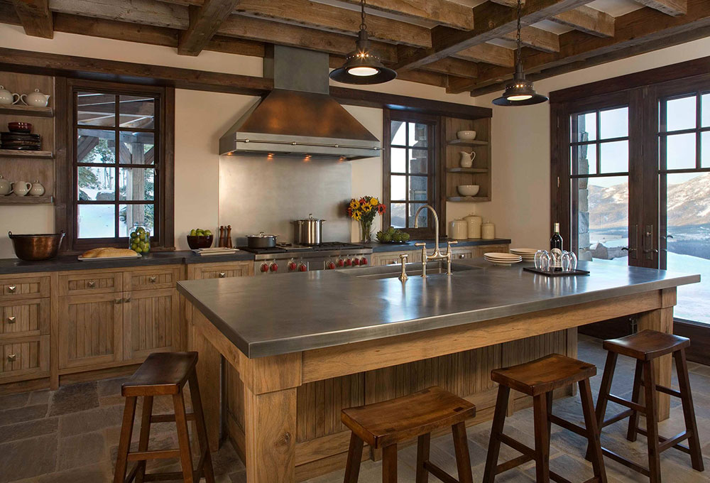 Montana-Ski-House-by-Brooks-and-Falotico-Associates-Inc How to Decorate a Kitchen Island (Cool Ideas and Designs)