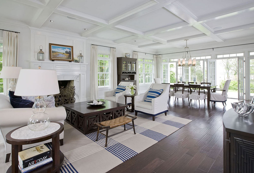 Elegant-Coastal-Home-by-Erin-Paige-Pitts-Interiors What is the best placement for living room rugs?  (Replied)