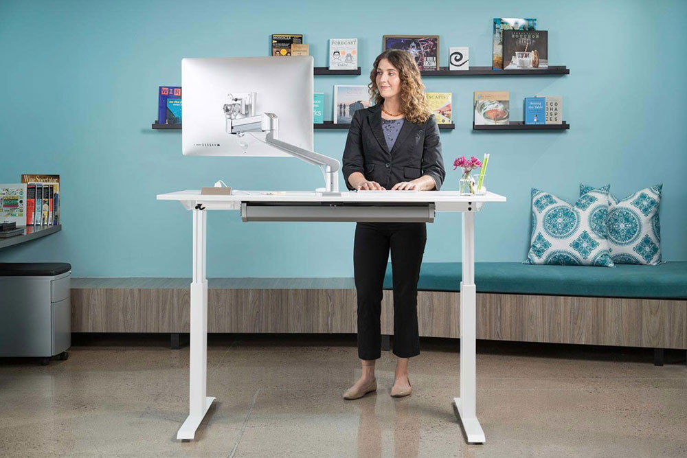 Height-adjustable sit-stand desks from MultiTable Modern home office ideas with which you can create your perfect space