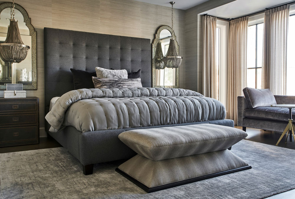 Dark-and-Dramatic-Ukrainian-Village-Townhouse-by-Elizabeth-Krueger-Design Beige bedroom ideas to decorate your bedroom in a neutral color