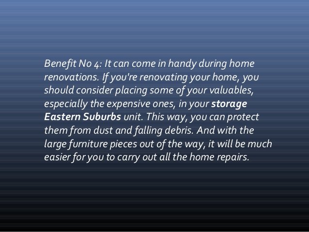 5 ways you can benefit from having a storage eastern suburbs un
