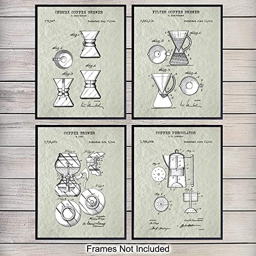 Amazon.com: Coffee Maker Brewer Patent Art Prints - Vintage Wall .