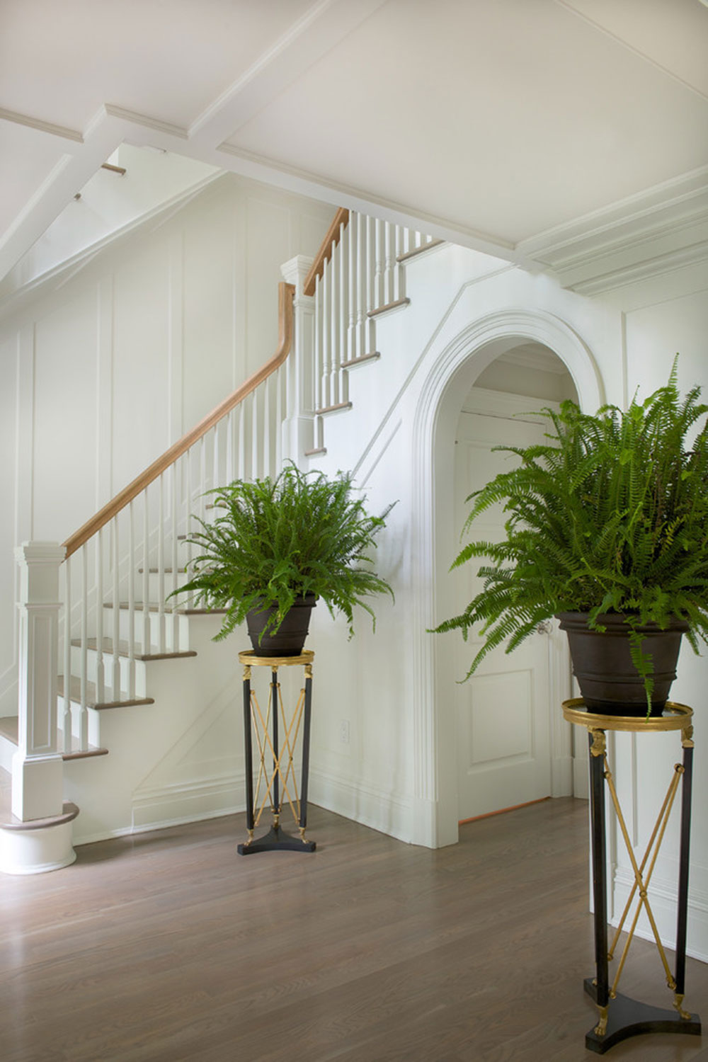 Colonial-Whole-Home-Update-by-Titus-Built-LLC Are you buying a plant stand?  Think about how to use it to decorate.