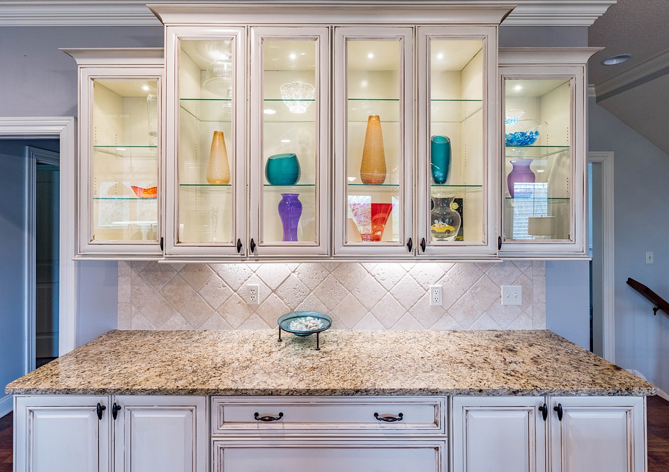 Advantages of remodeling your kitchen
with cabinet doors with a glass front