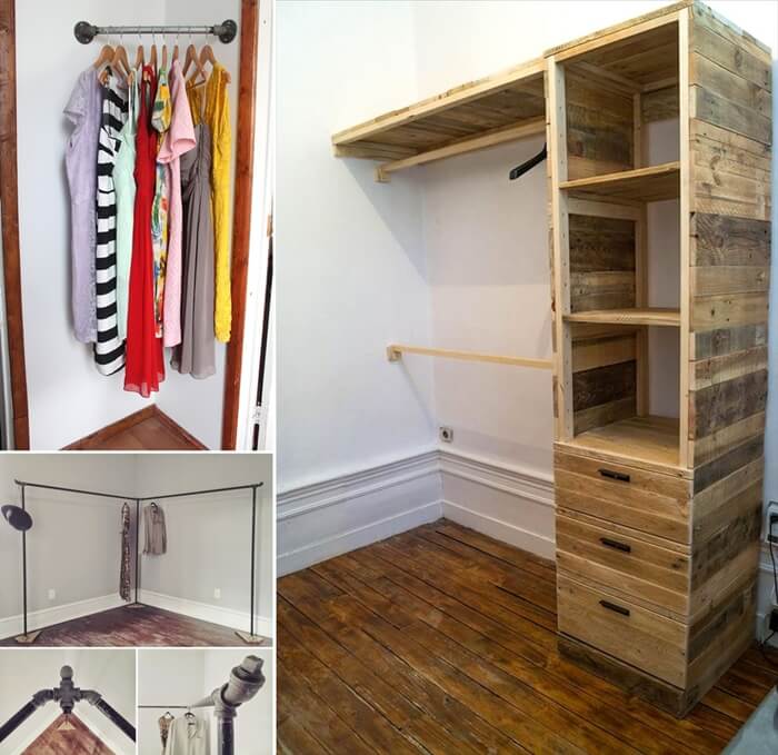 10 Cool and Clever DIY Corner Closet Ide