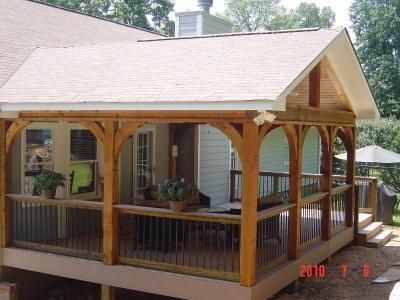 Covered Deck Design Ideas | Gabled roof open porch - Covered .