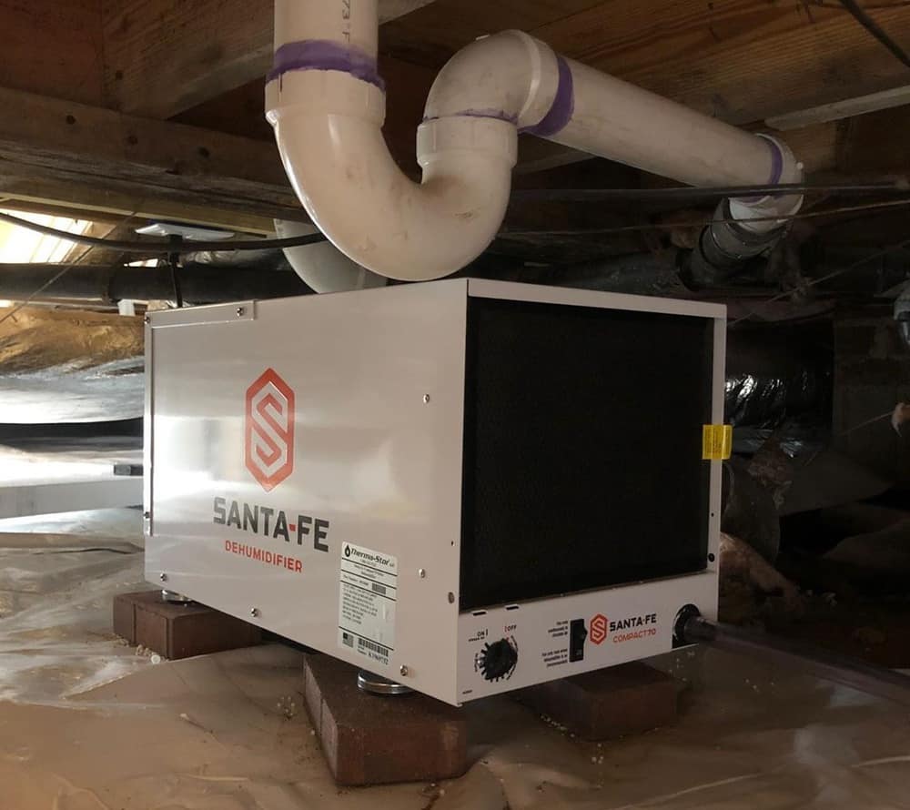 Use a crawl space dehumidifier to handle
your crawl space air