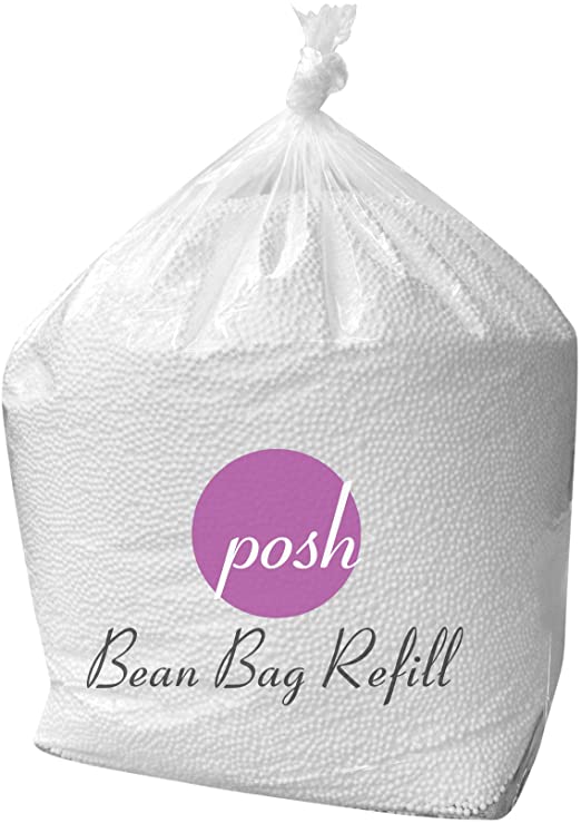 Amazon.com: Posh Beanbags Bean Bag Refill, 100 L, Virgin New White .