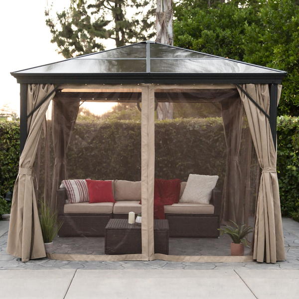 Best Choice Products 10x10ft Outdoor Aluminum Frame Hardtop Gazebo .