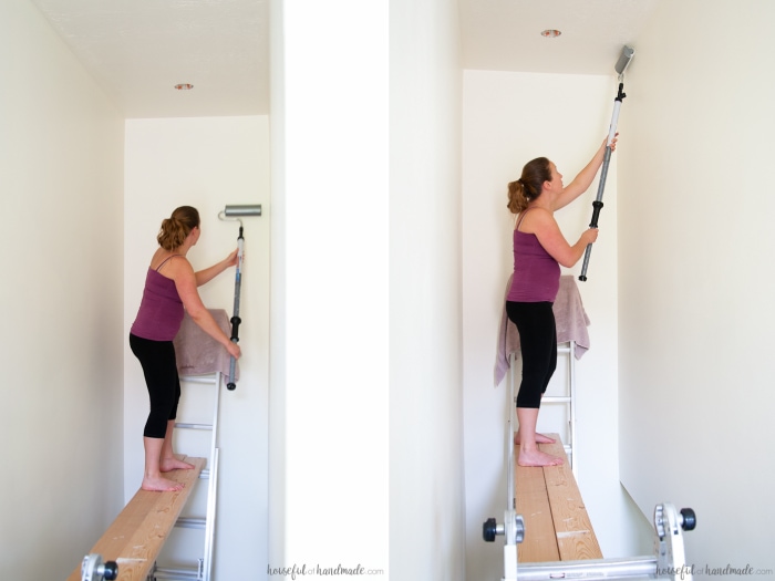 How to Paint Tall Walls - Houseful of Handma