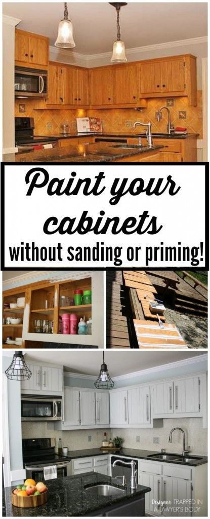 Paint Kitchen Cabinets Without Sanding, How Can I Paint My Kitchen Cabinets White Without Sanding