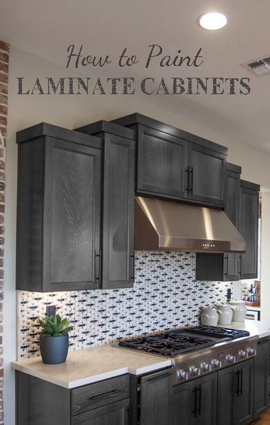 How to Paint Laminate Cabinets | Laminate cabinets, Painting .