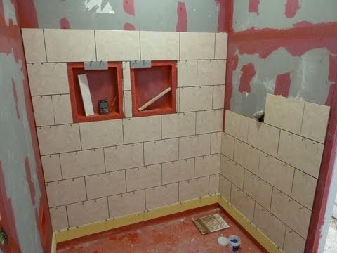 Part "1" How to install tile on shower, tub wall - STEP BY STEP .