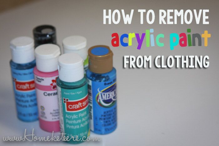 How to Remove Acrylic Paint from Clothing | Remove acrylic paint .