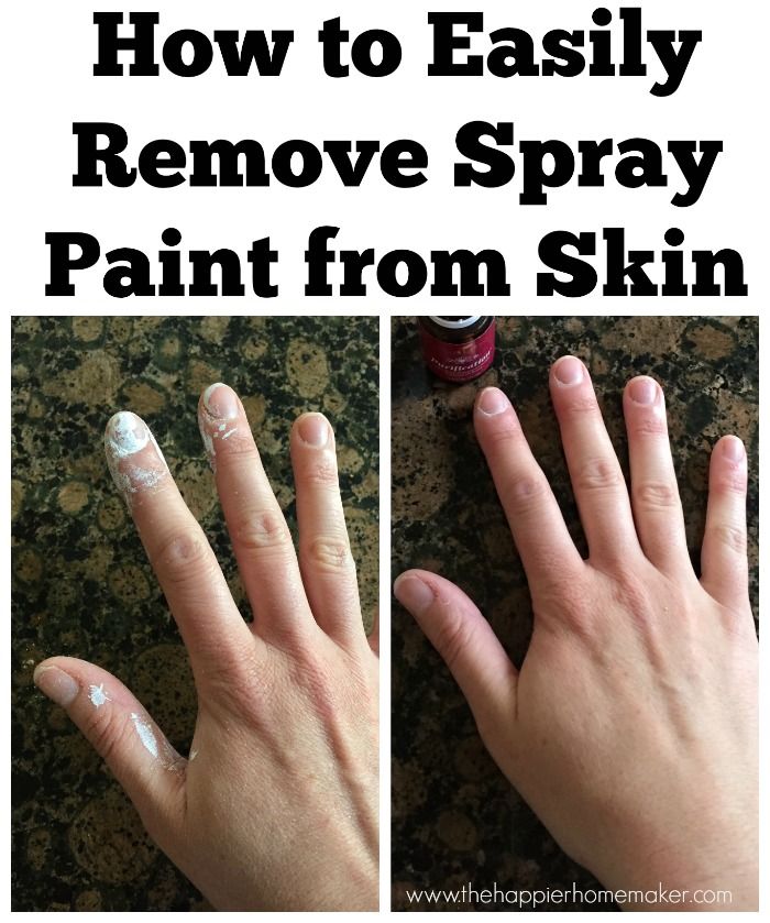 How to easily remove spray paint from the
skin