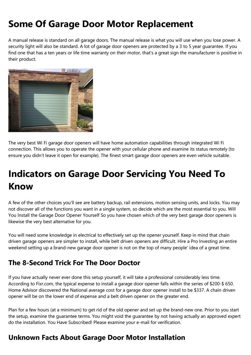 Less known facts about garage doors that
you should get to know