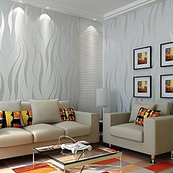 Modern Non-Woven 3D Wallpapers, Pattern Environmental Protection .