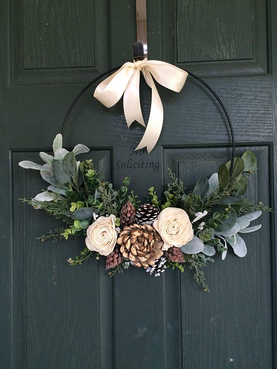 Christmas wreath, wreath for christmas, christmas decor, hoop .