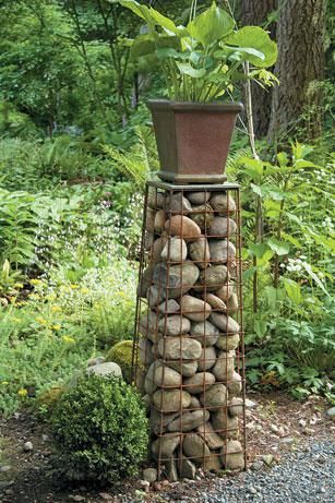 How to decorate your garden with stones and rocks | Garden art .