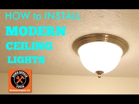 Modern Ceiling Lights (how to install) -- by Home Repair Tutor .