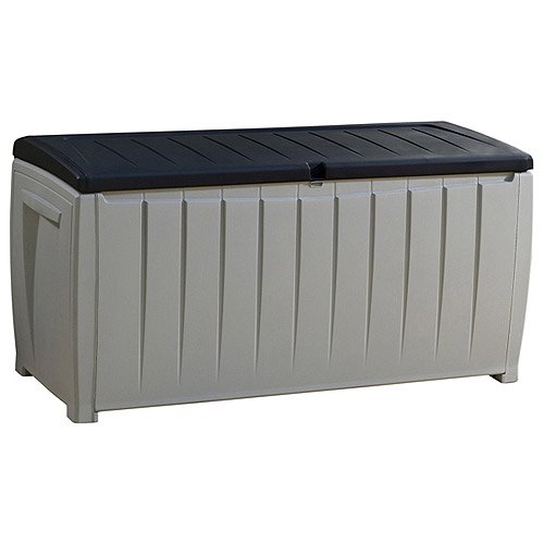 Keter Novel Outdoor Plastic Deck Box, All-Weather Resin Storage .