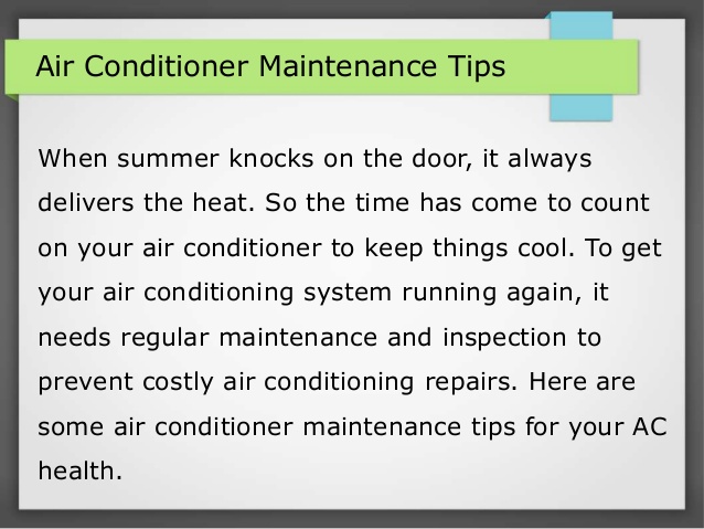 Important Tips for Air Conditioner Maintenan