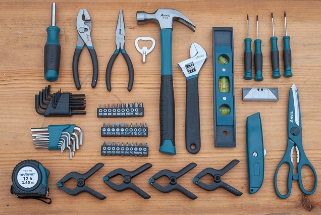 Various tools that are essential in a
homeowner’s toolkit