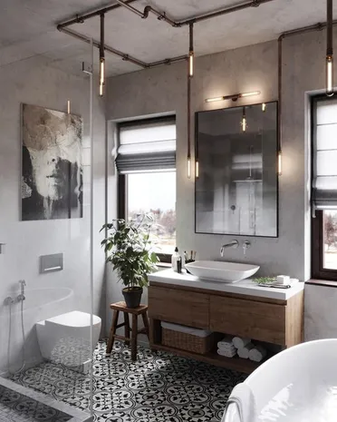 29 Industrial Style Bathroom Ideas for Your Inspirati