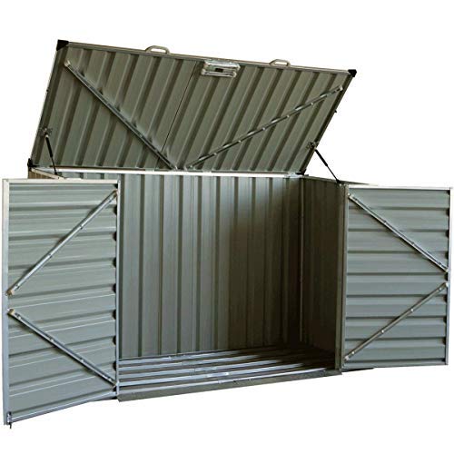 Amazon.com: Click-Well 7x3 Metal Storage Shed Kit. Low-Profile .