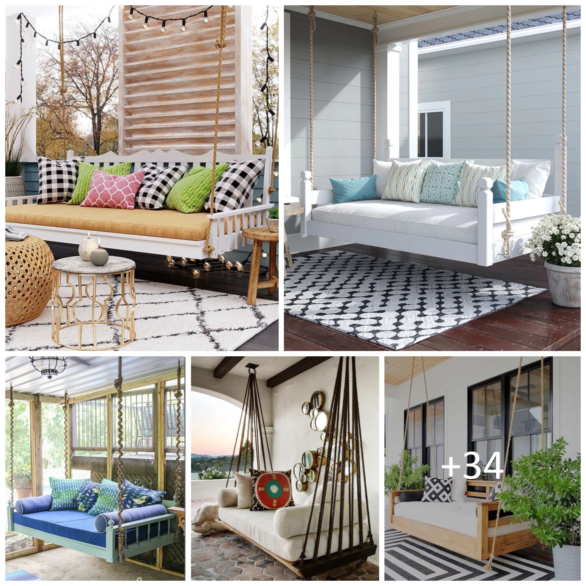 Summery Swing Bed Ideas for Gorgeous Porches