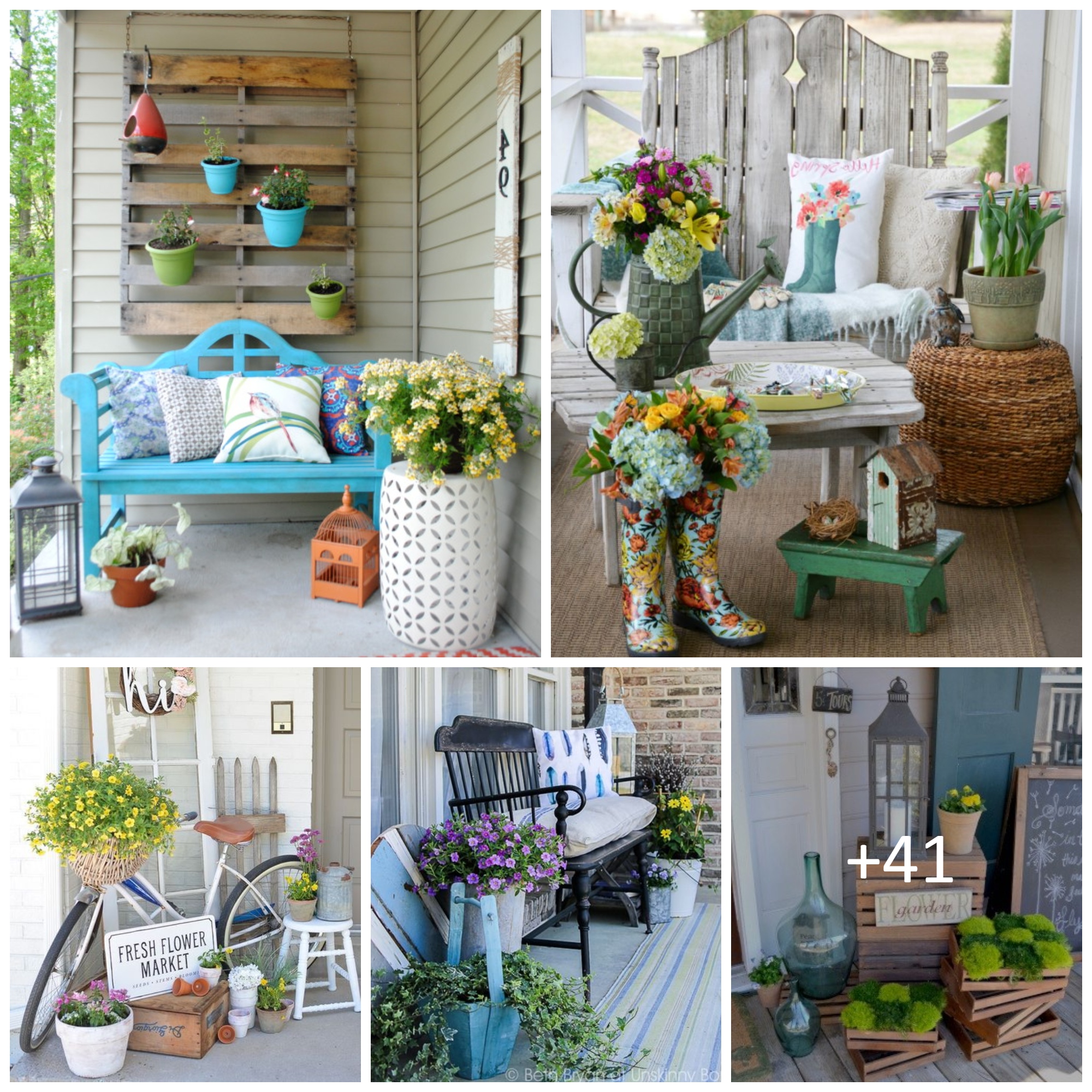 Beautiful Spring Front Porches