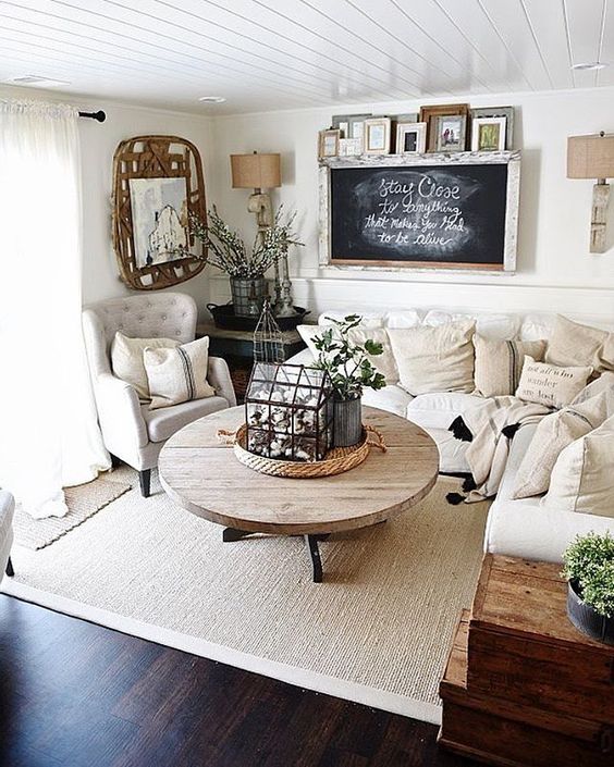 Creamy white and beige are just right for a small space